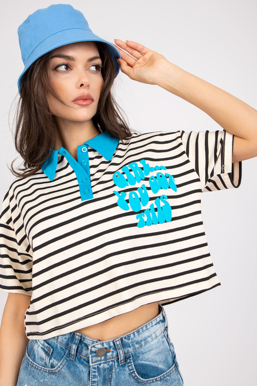 Béžová a černá polokošile s potiskem