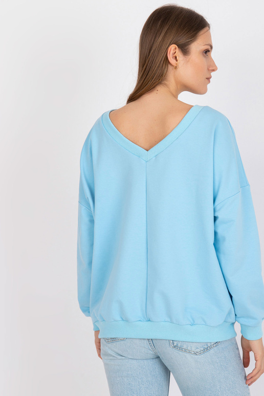 Světle modrá a bílá mikina s...