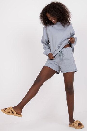 Šedé tepláky basic s vázáním