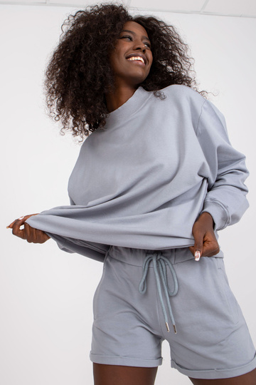 Šedé tepláky basic s vázáním 2