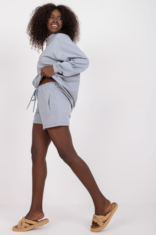 Šedé tepláky basic s vázáním