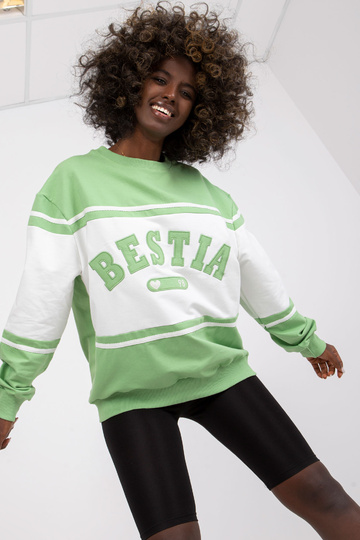 Zelenobílá mikina s dlouhým... 2