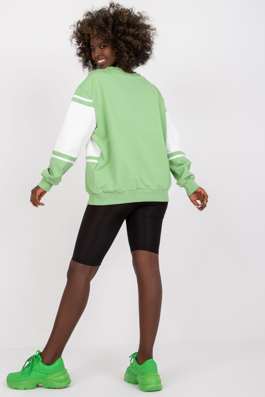 Zelenobílá mikina s dlouhým rukávem...