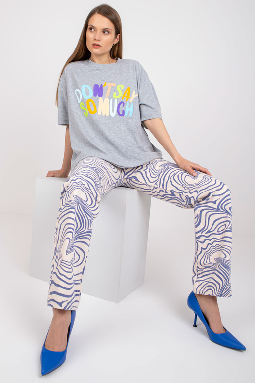 Šedé melanžové oversize tričko s...