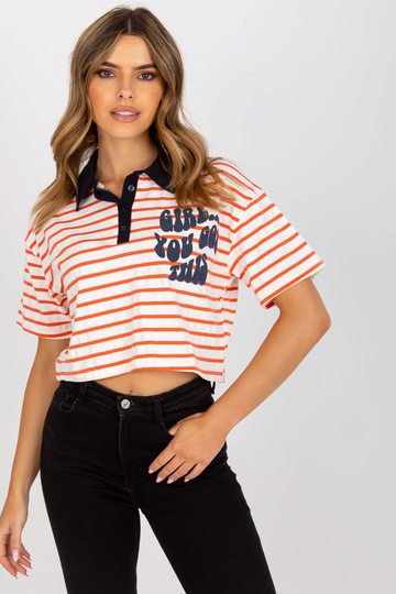 Bílé a oranžové krátké polo... 2