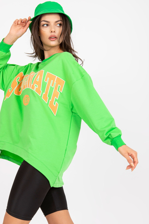 Zelenooranžová mikina s kapucí a...