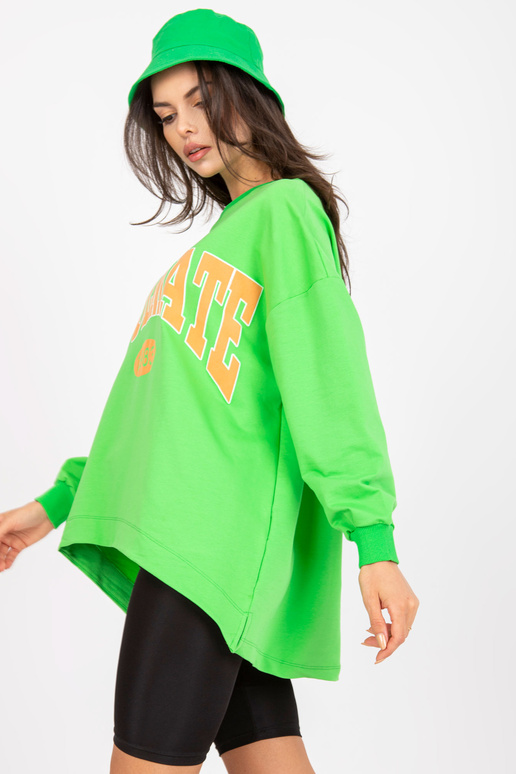 Zelenooranžová mikina s kapucí a...