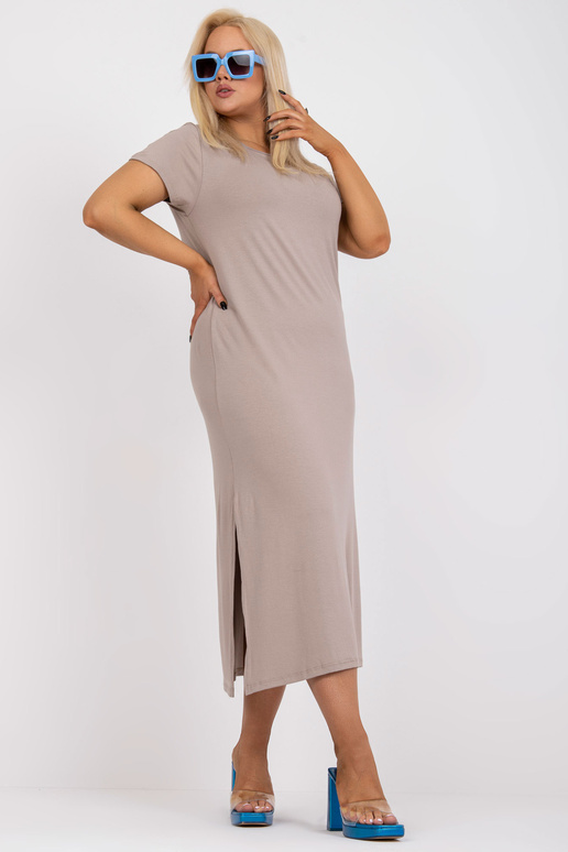 Tmavě béžové základní šaty velikosti...