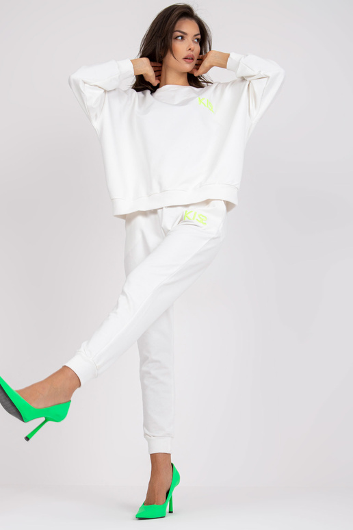 Bílá dvoudílná bavlněná tepláková...