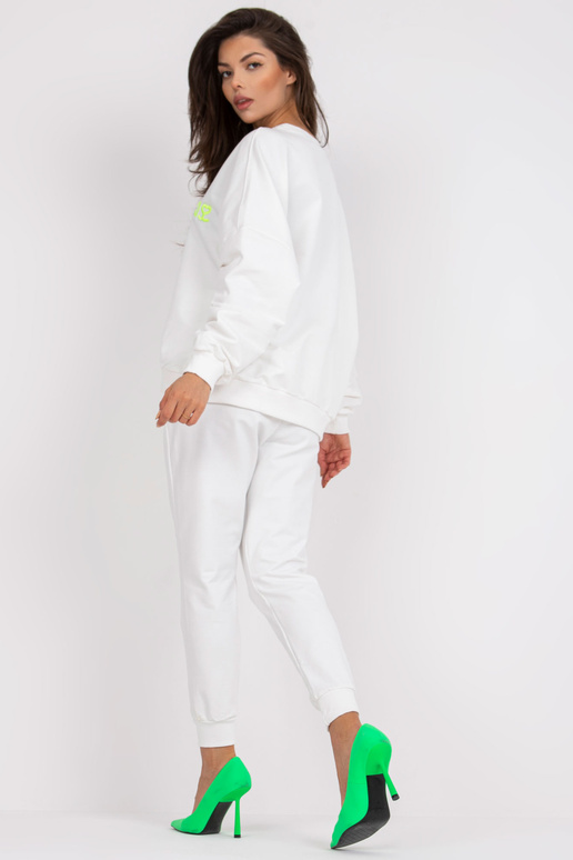 Bílá dvoudílná bavlněná tepláková...