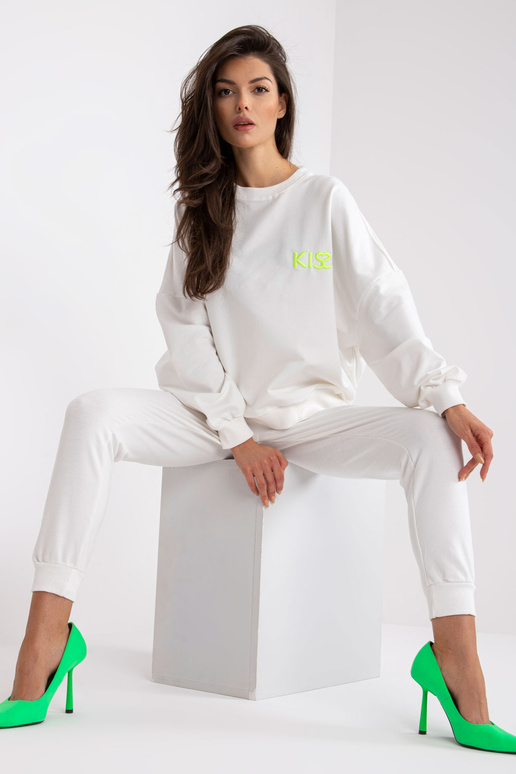 Bílá dvoudílná bavlněná tepláková...