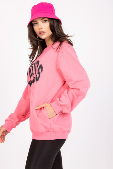 Růžová černá dámská mikina...