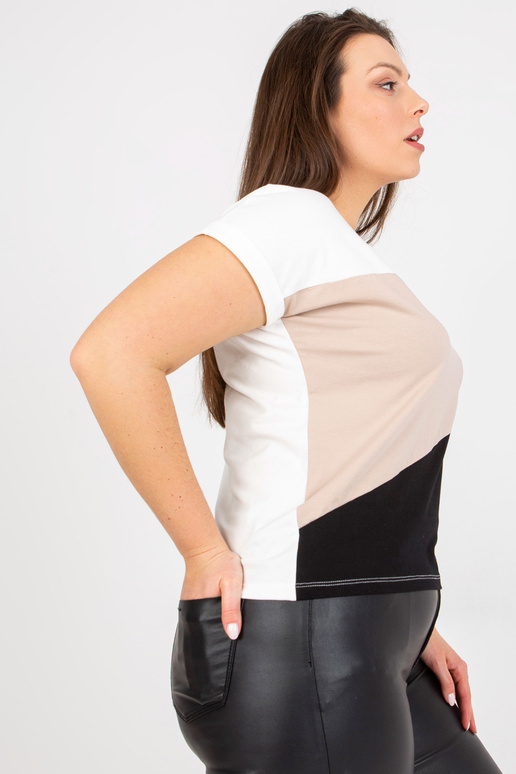 Bílo-černé tričko plus size velikosti...