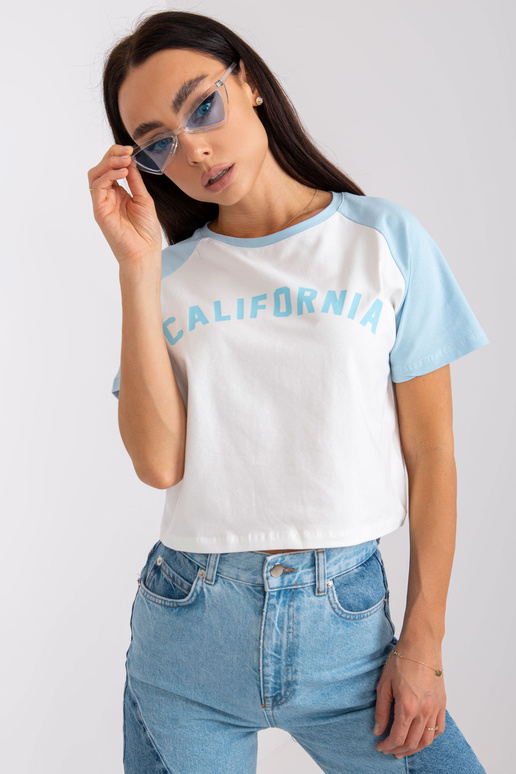 Krátké tričko s bílým a modrým...