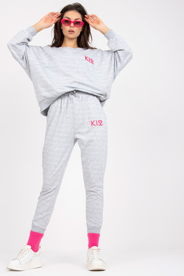 Šedá melanžová mikina s...