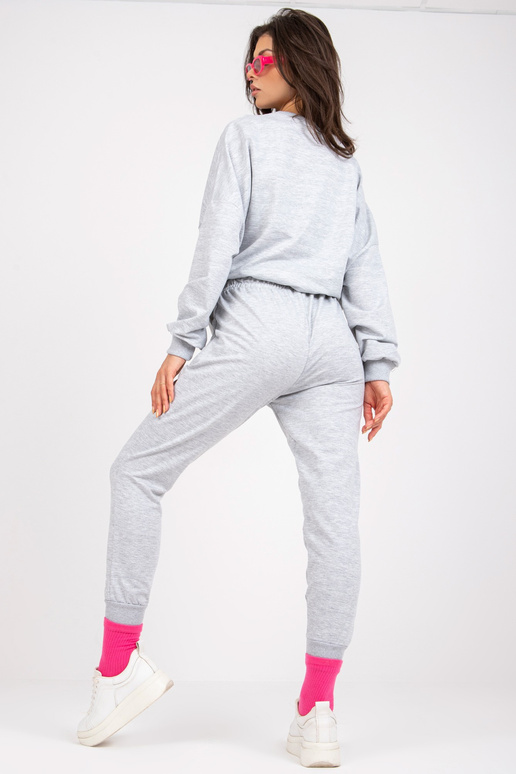 Šedá melanžová mikina s kalhotami Šedá melanžová mikina s kalhotami