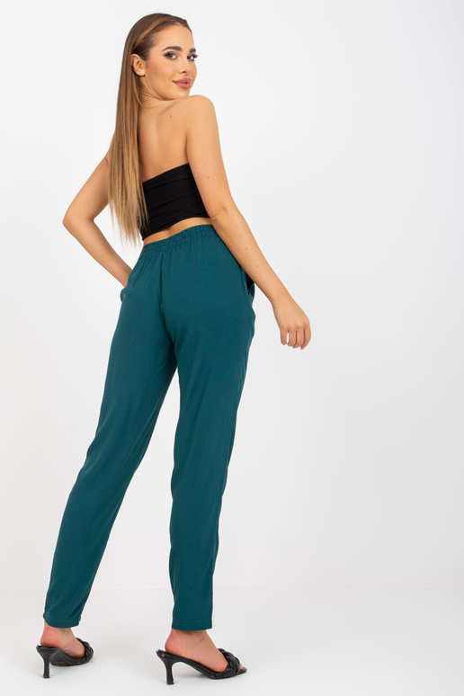 Tmavě zelené lehké letní látkové...