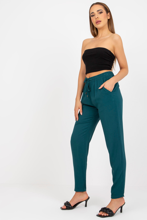 Tmavě zelené lehké letní látkové...