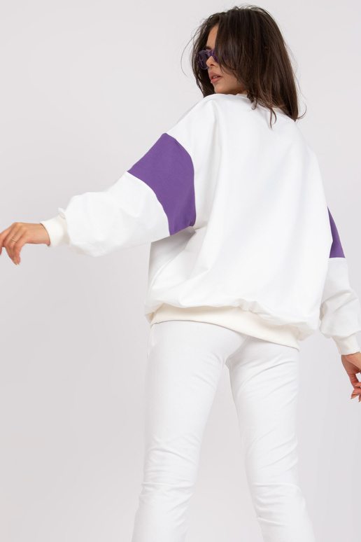 Bílá a fialová tepláková souprava s...