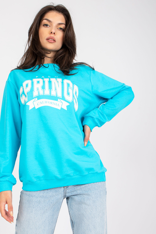 Modrobílá oversize mikina bez kapuce...