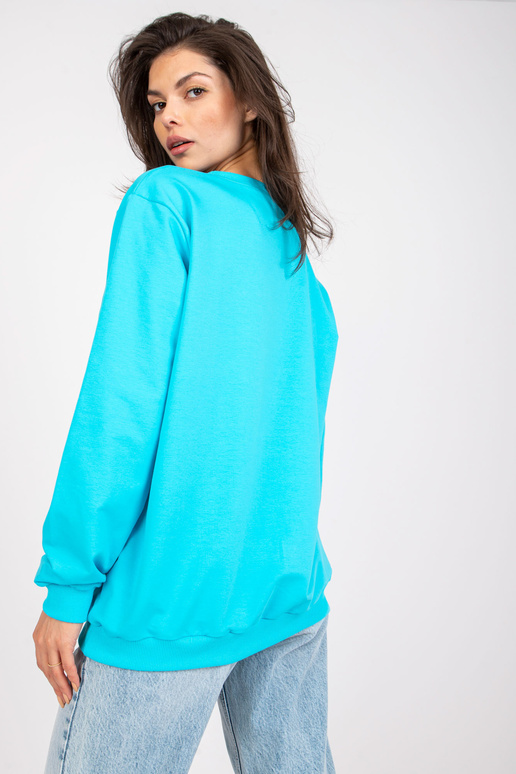 Modrobílá oversize mikina bez kapuce...