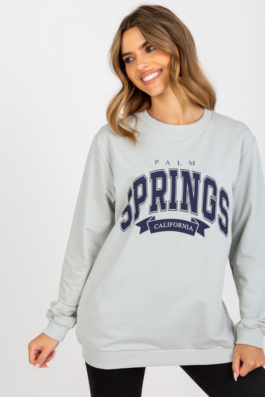 Šedo-námořnická modrá mikina bez...