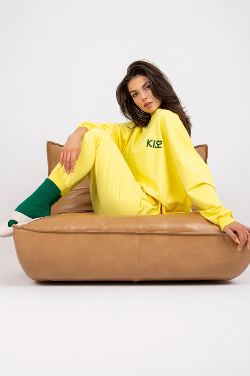 Žlutá dvoudílná tepláková souprava s...