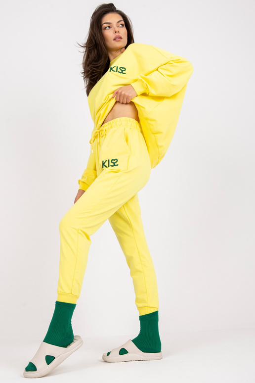 Žlutá dvoudílná tepláková souprava s...