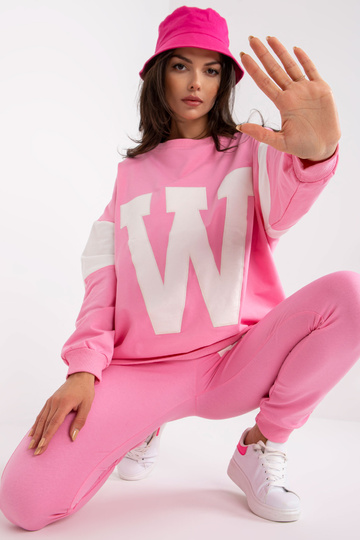 Růžová a bílá bavlněná...