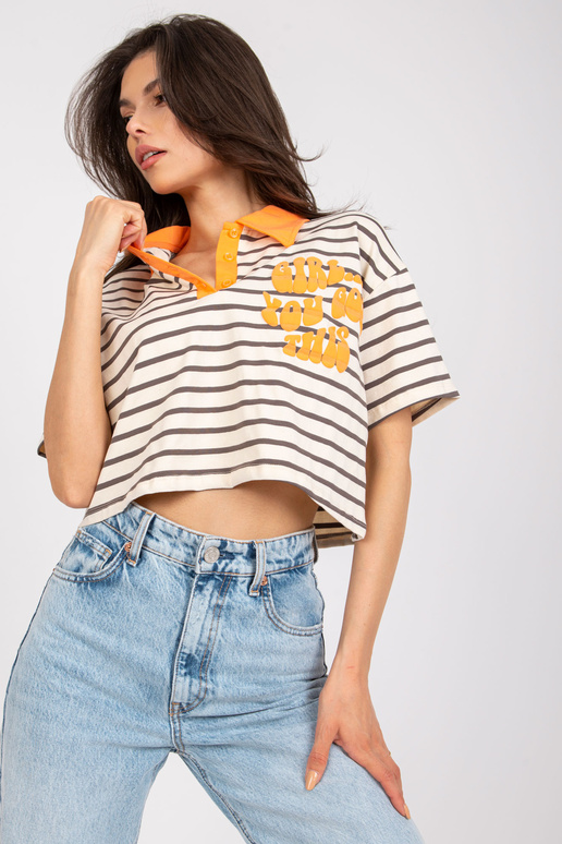 Béžově šedá dámská polokošile s...