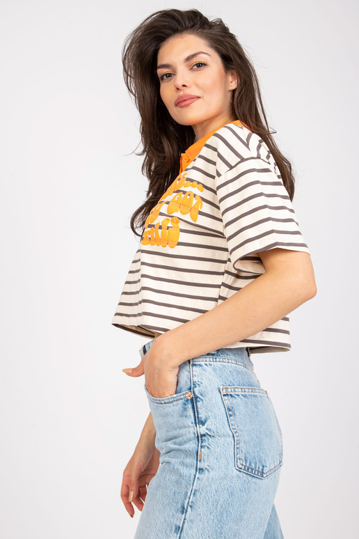 Béžově šedá dámská polokošile s...