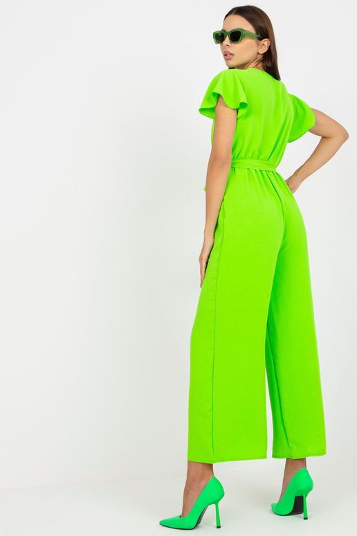 Fluo zelená kombinéza se širokými...