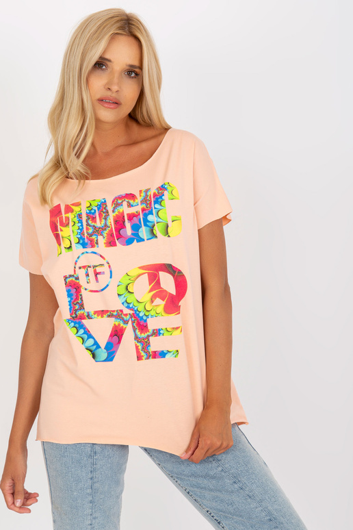 Bavlněná halenka s broskvovým potiskem Bavlněná halenka s broskvovým potiskem