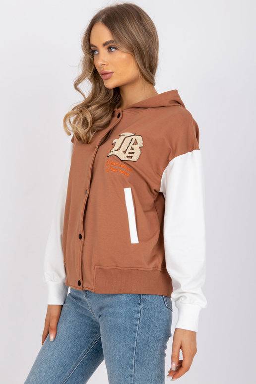 Světle hnědá baseballová mikina s...