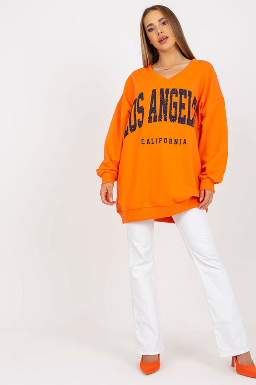 Oranžovo-námořnická mikina jedné...