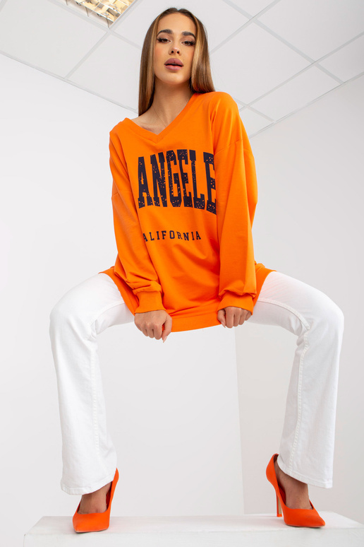 Oranžovo-námořnická mikina jedné...