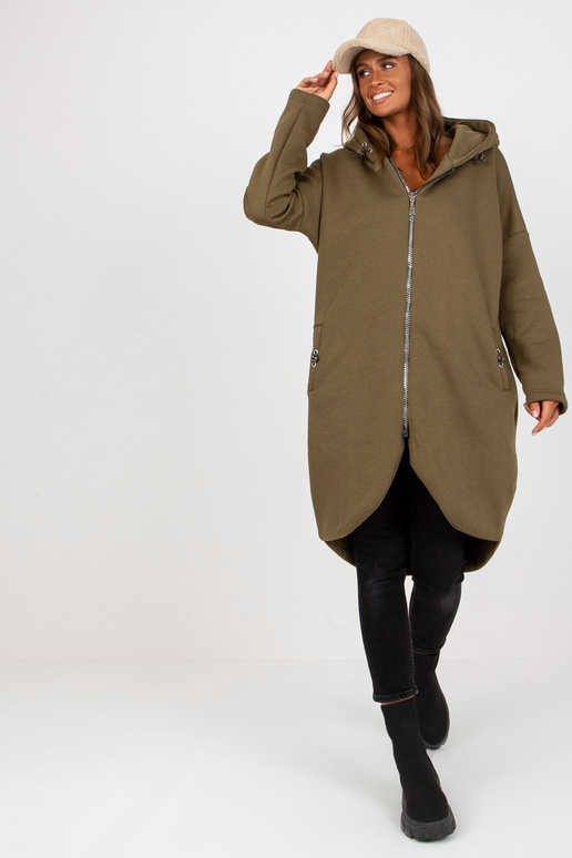 Khaki mikina basic mikina Tina RUE PARIS