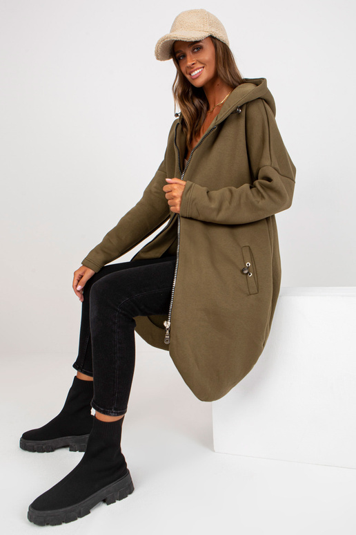 Khaki mikina basic mikina Tina RUE PARIS