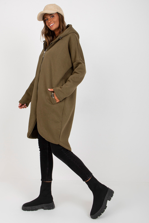 Khaki mikina basic mikina Tina RUE PARIS