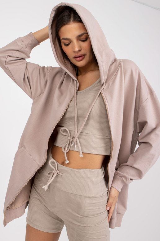 Béžová třídílná základní sada s...