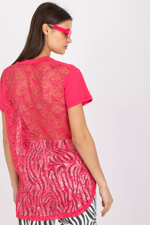 Korálová asymetrická halenka s...