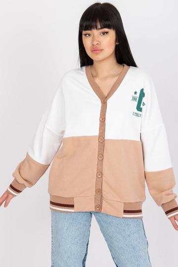 Bílo-velbloudí mikina bez... 2