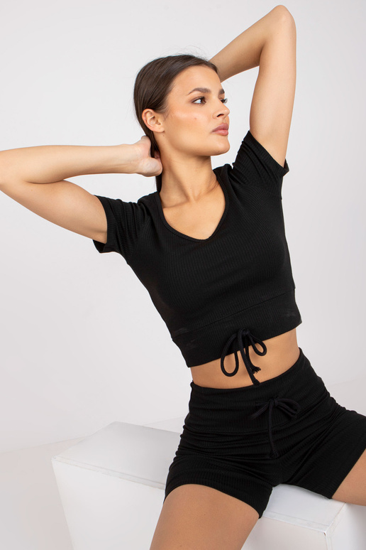 Černá třídílná základní sada s topem