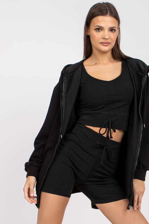 Černá třídílná základní sada s topem