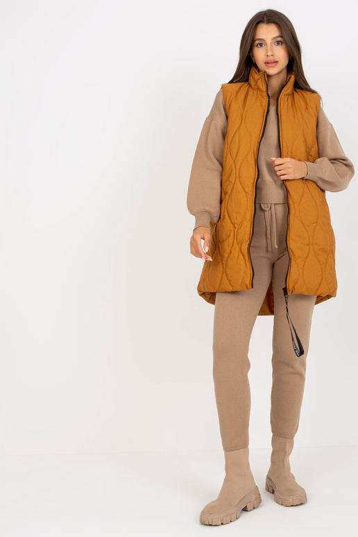 Světle hnědá prošívaná dámská vesta... Světle hnědá prošívaná dámská vesta...