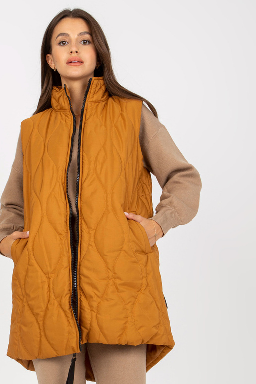 Světle hnědá prošívaná dámská vesta... Světle hnědá prošívaná dámská vesta...