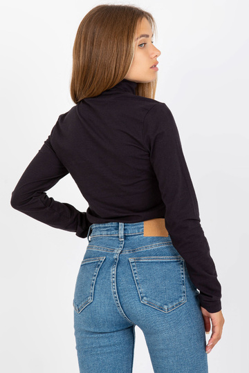 Czarna dopasowana bluzka z...