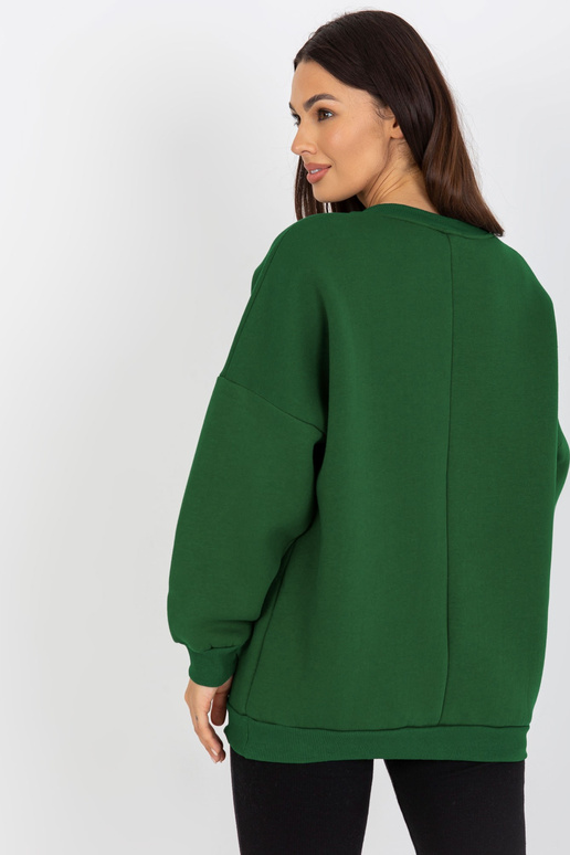 Dunkelgrünes Kapuzen-Mikina s...