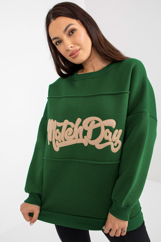 Dunkelgrünes Kapuzen-Mikina s...