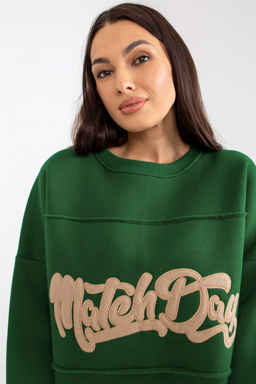 Dunkelgrünes Kapuzen-Mikina s...